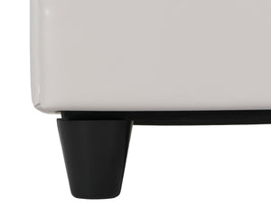 Sitzbank Aufbewahrung Leder Kunstleder 180x45x45cm weiss
