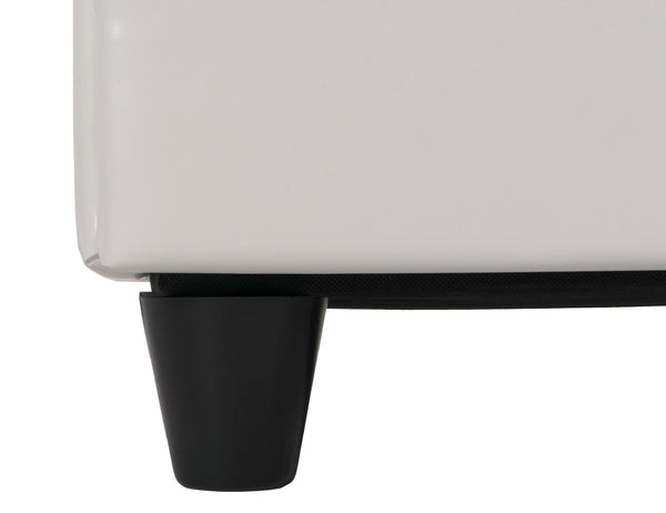 Sitzbank Aufbewahrung Leder Kunstleder 180x45x45cm weiss