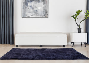 Sitzbank Aufbewahrung Leder Kunstleder 180x45x45cm weiss