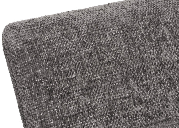 Sitzbank Esszimmerbank Edelstahl Chenille Öko-Tex 160cm dunkelgrau
