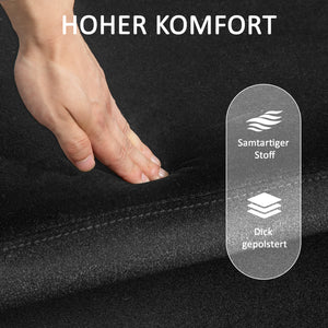 Sitzbank mit Stauraum und Polster Holz Metall schwarz