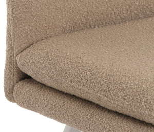 Sitzbank JAM-H70 Bouclé Textil Edelstahl 180cm coffee-braun
