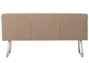 Sitzbank JAM-H70 Bouclé Textil Edelstahl 180cm coffee-braun