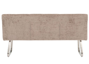 Sitzbank JAM-H70 Chenille Textil Edelstahl 180cm braun