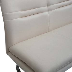 Sitzbank JAM-H70 Textil Edelstahl 160cm creme-beige