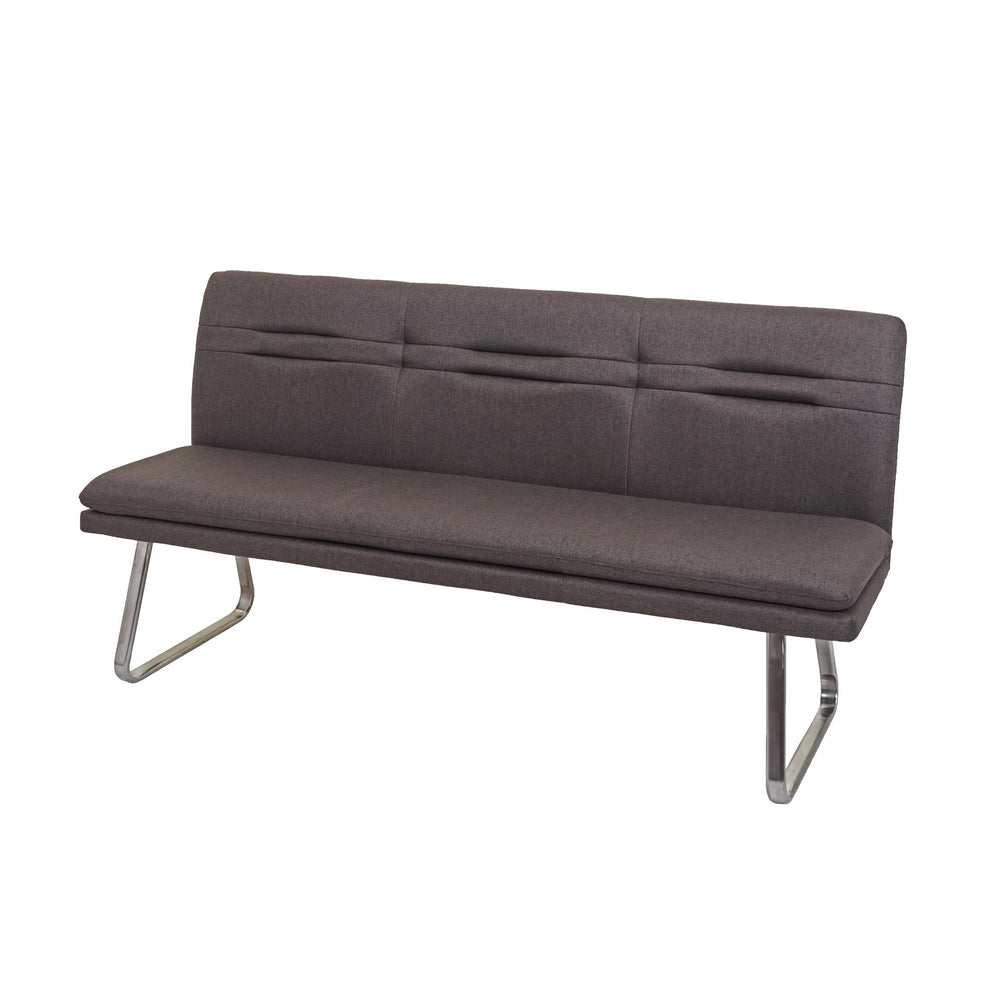 Sitzbank JAM-H70 Textil Edelstahl 180cm grau-braun