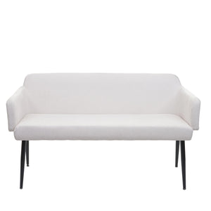 Sitzbank JAM-L13 Textil 133cm creme-weiss