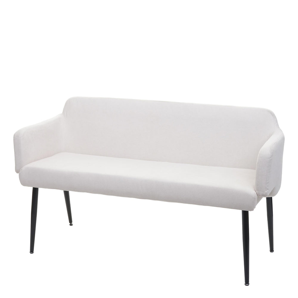 Sitzbank JAM-L13 Textil 133cm creme-weiss