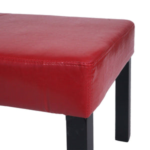 Sitzbank M37 Kunstleder 180x43x49cm rot