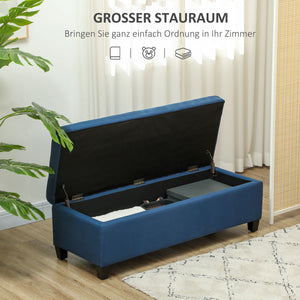 Sitzbank Ottomane Flurbank mit Stauraum blau