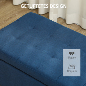 Sitzbank Ottomane Flurbank mit Stauraum blau