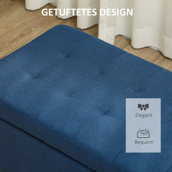 Sitzbank Ottomane Flurbank mit Stauraum blau