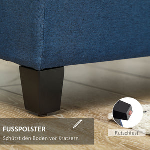 Sitzbank Ottomane Flurbank mit Stauraum blau