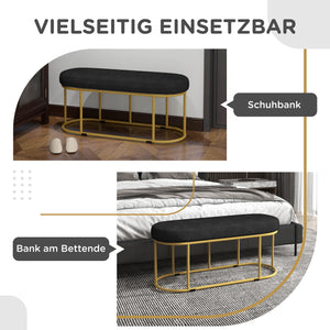 Sitzbank Polsterbank Samtoptik 200kg Traglast vielseitig Blau