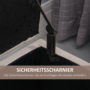 Sitzbank mit Stauraum 100x40x44cm Cremeweiss