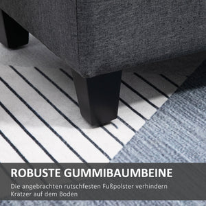 Sitzbank mit Stauraum 100x40x44cm Dunkelgrau