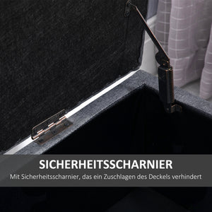 Sitzbank mit Stauraum 100x40x44cm Dunkelgrau