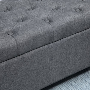 Sitzbank mit Stauraum 100x40x44cm Dunkelgrau