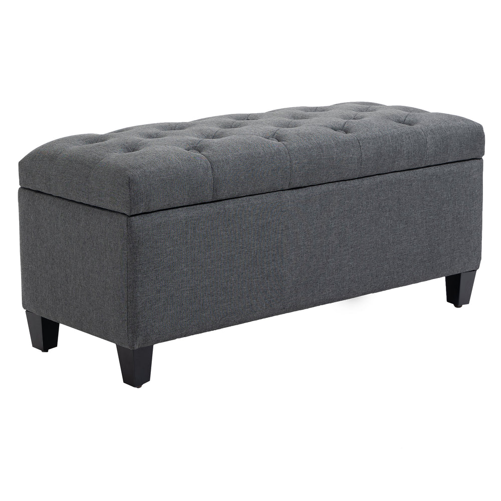 Panca contenitore 100x40x44cm Grigio scuro