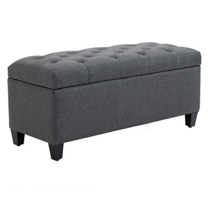Sitzbank mit Stauraum 100x40x44cm Dunkelgrau