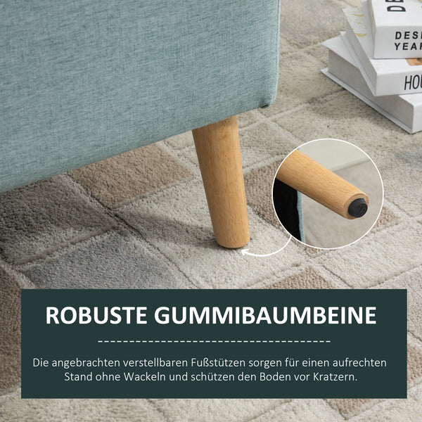 Sitzbank mit Stauraum 110x39x45cm Hellgrün