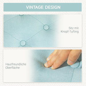 Sitzbank mit Stauraum leinenartiges Polyester 100x40x44cm Grün
