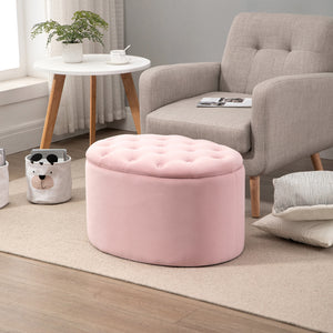 Sitzbank mit Stauraum 71x52x42cm Rosa