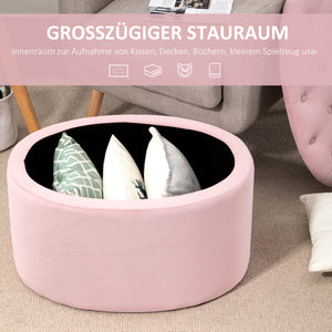 Sitzbank mit Stauraum 71x52x42cm Rosa