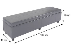 Sitzgruppe Bank mit Aufbewahrung 4 Stühle Leder braun