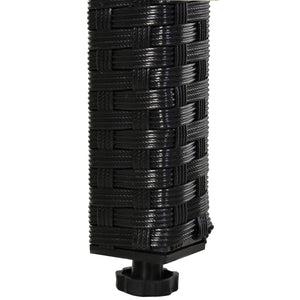 Sitzgruppe Garten mit Kissen 11-teilig Polyrattan schwarz