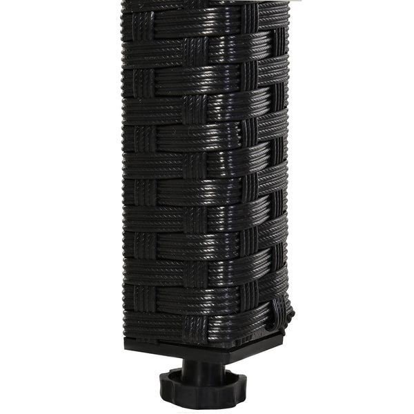Sitzgruppe Garten mit Kissen 11-teilig Polyrattan schwarz