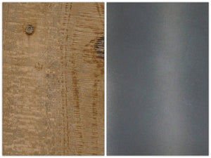 Sitzhocker Holzhocker Industrial Massivholz natur Metall-Optik