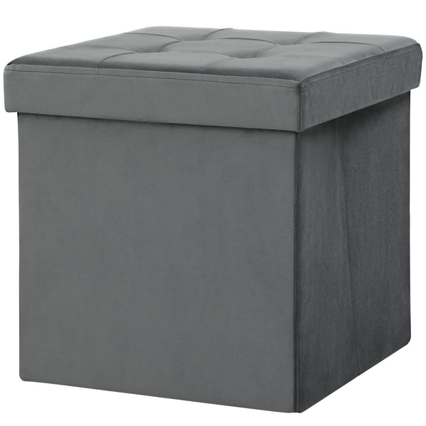 Sitzhocker klappbar mit Stauraum grau
