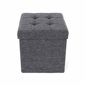 Sitzhocker mit Stauraum grau 38x38cm
