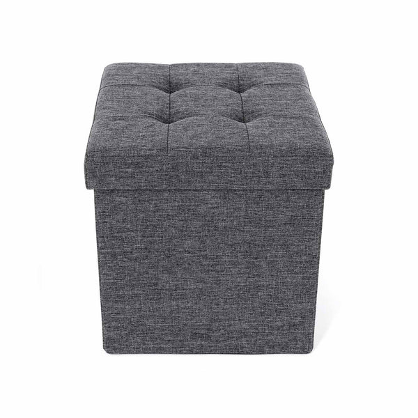 Sitzhocker mit Stauraum grau 38x38cm