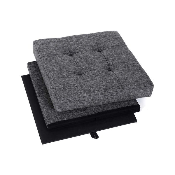 Sitzhocker mit Stauraum grau 38x38cm