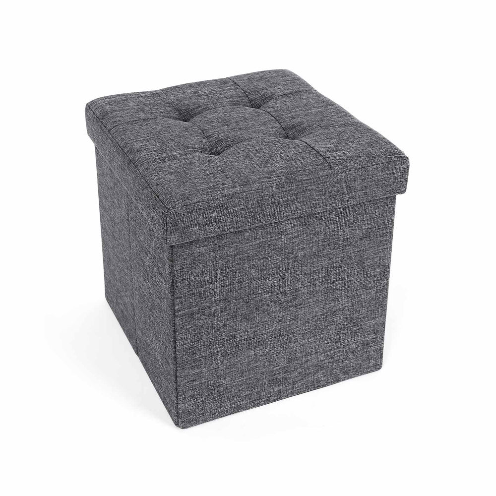 Pouf contenitore, grigio, 38x38cm