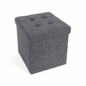 Sitzhocker mit Stauraum grau 38x38cm