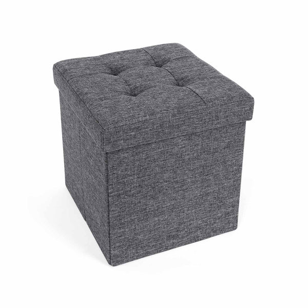 Sitzhocker mit Stauraum grau 38x38cm