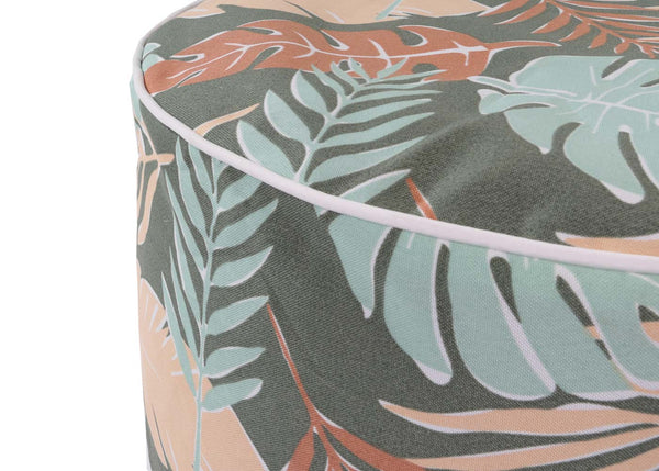 Sitzhocker Pouf Sitzkissen Sitzsack Gartenhocker aufblasbar 29x55cm Blatt-Design