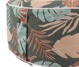 Sitzhocker Pouf Sitzkissen Sitzsack Gartenhocker aufblasbar 29x55cm Blatt-Design