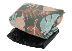 Sitzhocker Pouf Sitzkissen Sitzsack Gartenhocker aufblasbar 29x55cm Blatt-Design