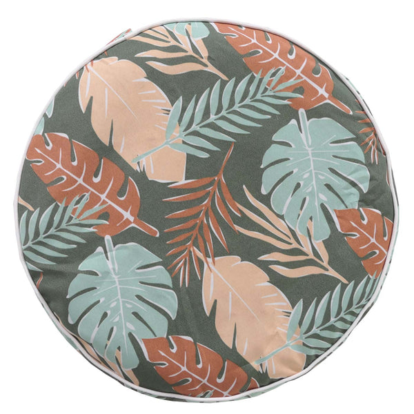 Sitzhocker Pouf Sitzkissen Sitzsack Gartenhocker aufblasbar 29x55cm Blatt-Design