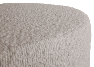 Sitzhocker Schminkhocker höhenverstellbar drehbar Ø37cm Bouclé beige