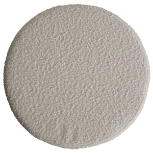 Sitzhocker Schminkhocker höhenverstellbar drehbar Ø37cm Bouclé beige