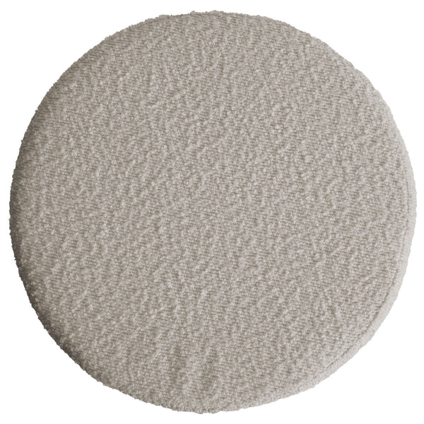 Sitzhocker Schminkhocker höhenverstellbar drehbar Ø37cm Bouclé beige