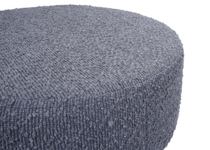 Sitzhocker Schminkhocker höhenverstellbar drehbar Ø37cm Bouclé dunkelgrau