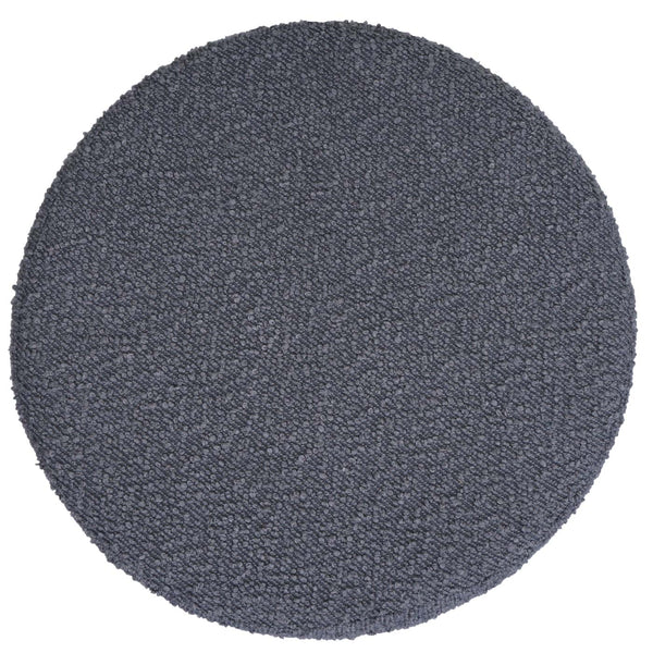 Sitzhocker Schminkhocker höhenverstellbar drehbar Ø37cm Bouclé dunkelgrau