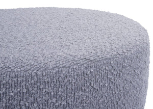 Sitzhocker Schminkhocker höhenverstellbar drehbar Ø37cm Bouclé grau
