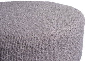 Sitzhocker Schminkhocker höhenverstellbar drehbar Ø37cm Bouclé taupe